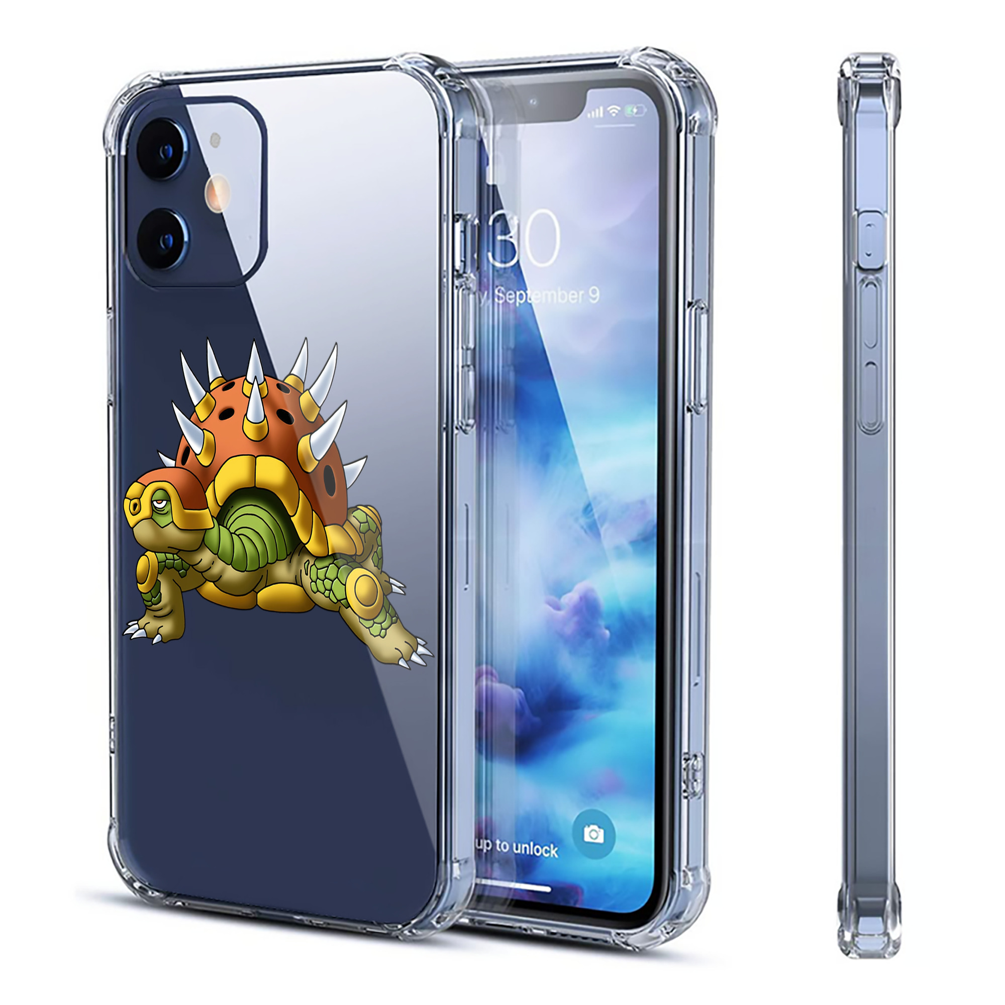 （画像用） ドラゴンクエスト Doragon Kuesuto Dragon Quest 【iPhone 12シリーズ対応】透明スマホケース（クリアソフトケース）